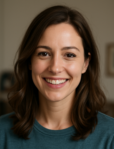 Foto de una profesora sonriendo