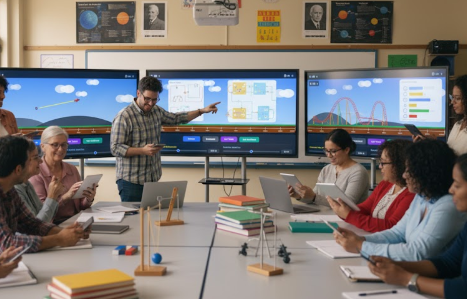 comunidad d eprofesores con las actividades de aulaquest.