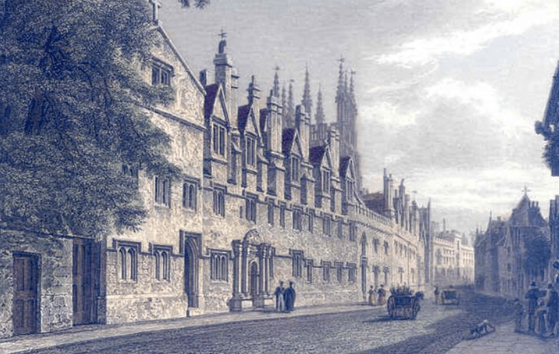 Patio del Merton College en Oxford, cuna de los 'Calculadores de Oxford'.