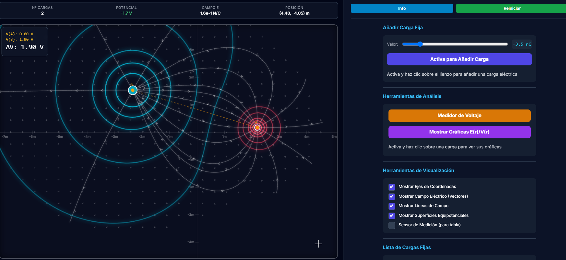 simulación de ciencias de AulaQuest.