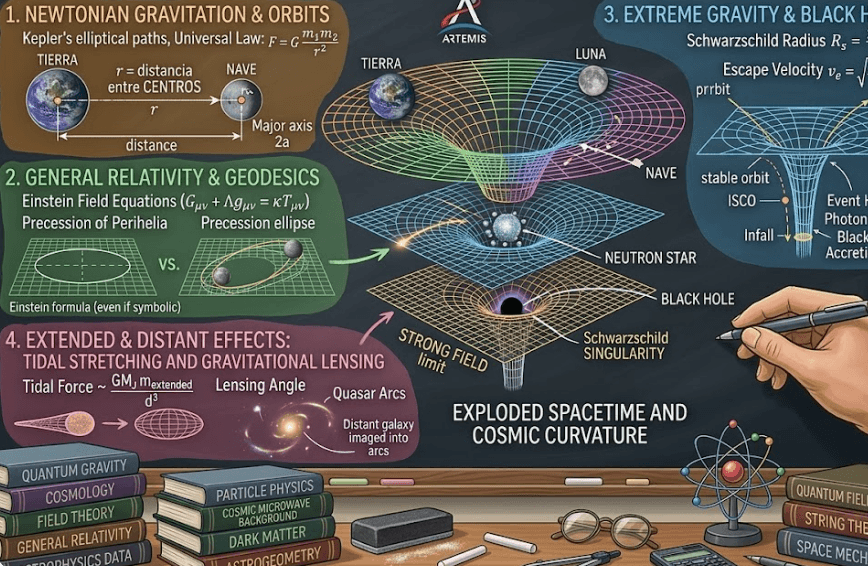 Laboratorios virtuales de gravitación y astrofísica de AulaQuest