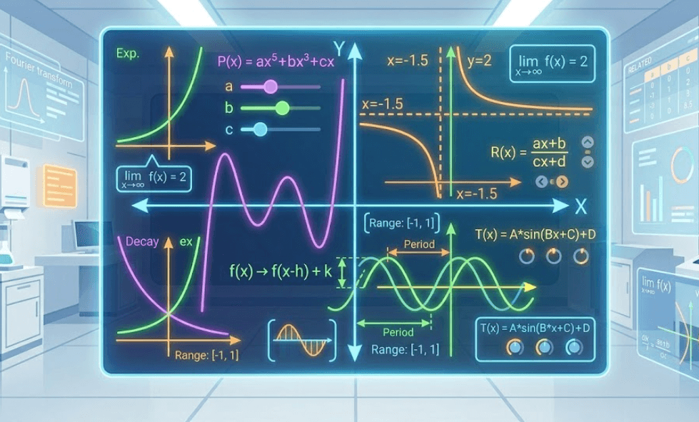 Simuladores de funciones matemáticas y gráficas de AulaQuest