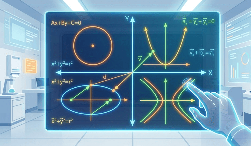 Laboratorios virtuales de geometría analítica y vectores de AulaQuest