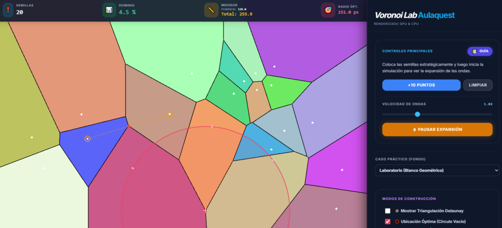 simulador de diagramas de voronoi