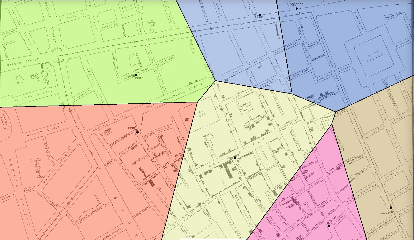 Voronoi Polígonos Cólera